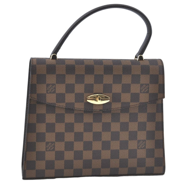 Authentic Louis Vuitton Damier Malesherbes Hand Bag Purse N51379 LV J0988