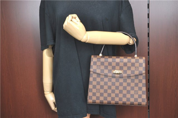 Authentic Louis Vuitton Damier Malesherbes Hand Bag Purse N51379 LV J0988