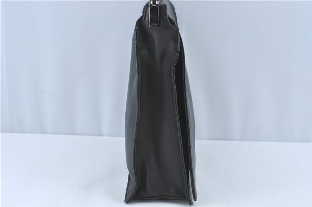 Authentic GUCCI Bamboo Shoulder Hand Bag Purse Leather 0013243 Black J1002