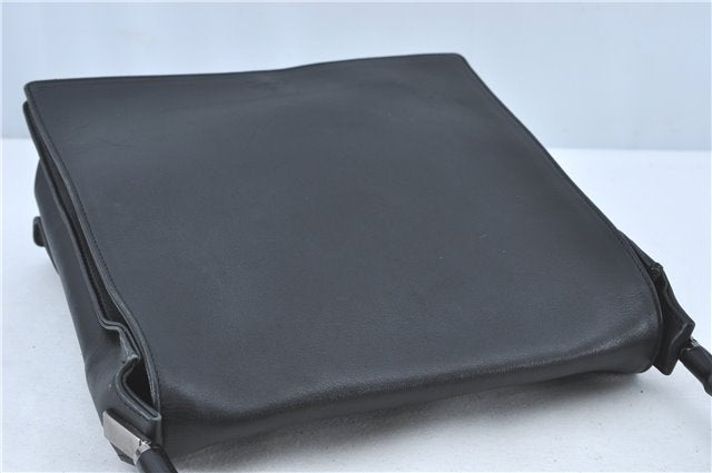 Authentic GUCCI Bamboo Shoulder Hand Bag Purse Leather 0013243 Black J1002