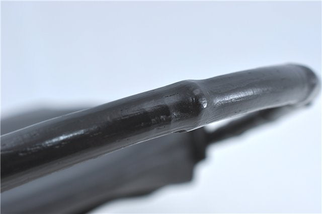 Authentic GUCCI Bamboo Shoulder Hand Bag Purse Leather 0013243 Black J1002