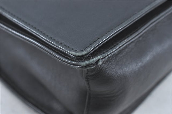 Authentic GUCCI Bamboo Shoulder Hand Bag Purse Leather 0013243 Black J1002