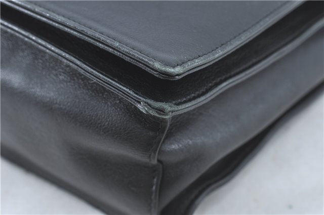 Authentic GUCCI Bamboo Shoulder Hand Bag Purse Leather 0013243 Black J1002