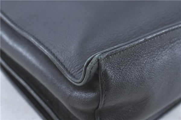 Authentic GUCCI Bamboo Shoulder Hand Bag Purse Leather 0013243 Black J1002