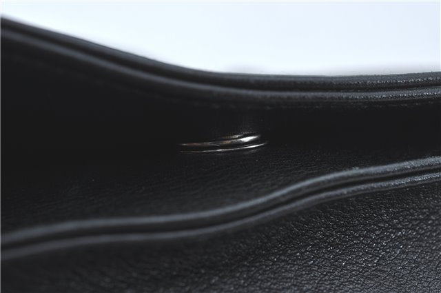 Authentic GUCCI Bamboo Shoulder Hand Bag Purse Leather 0013243 Black J1002