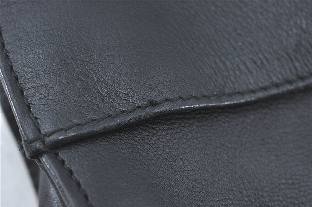 Authentic GUCCI Bamboo Shoulder Hand Bag Purse Leather 0013243 Black J1002