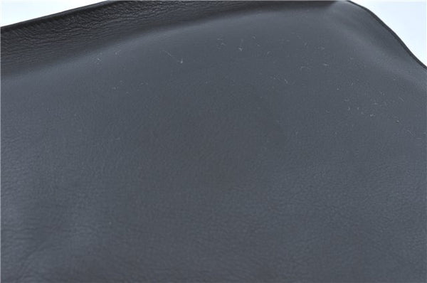 Authentic GUCCI Bamboo Shoulder Hand Bag Purse Leather 0013243 Black J1002