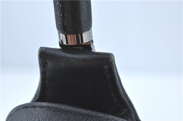 Authentic GUCCI Bamboo Shoulder Hand Bag Purse Leather 0013243 Black J1002