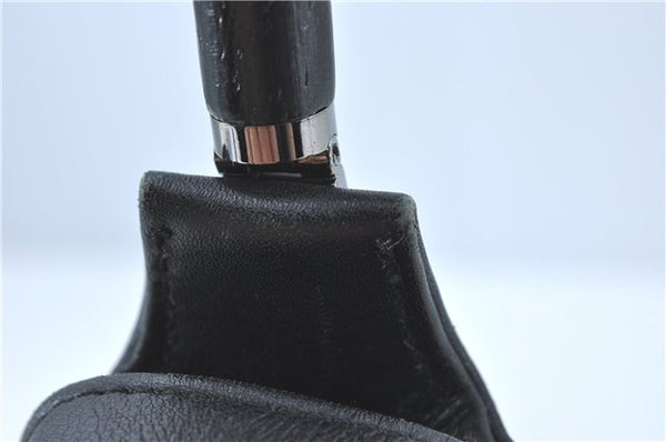 Authentic GUCCI Bamboo Shoulder Hand Bag Purse Leather 0013243 Black J1002