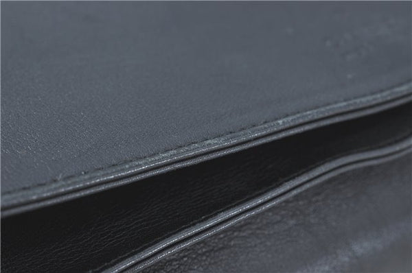 Authentic GUCCI Bamboo Shoulder Hand Bag Purse Leather 0013243 Black J1002