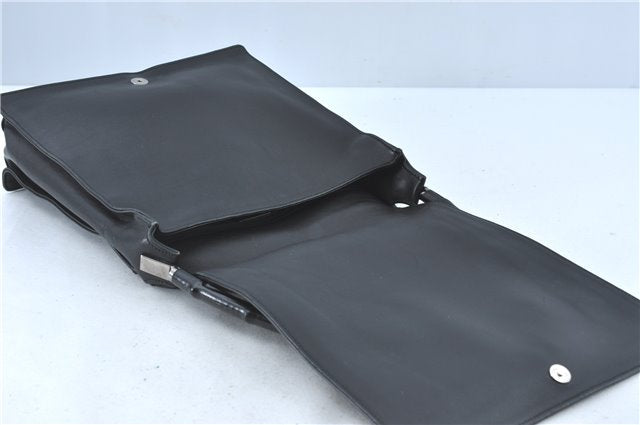 Authentic GUCCI Bamboo Shoulder Hand Bag Purse Leather 0013243 Black J1002