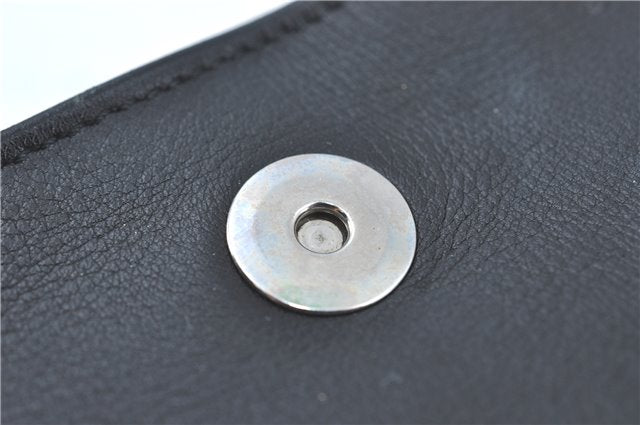 Authentic GUCCI Bamboo Shoulder Hand Bag Purse Leather 0013243 Black J1002