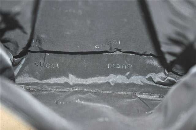 Authentic GUCCI Bamboo Shoulder Hand Bag Purse Leather 0013243 Black J1002