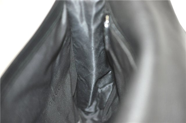 Authentic GUCCI Bamboo Shoulder Hand Bag Purse Leather 0013243 Black J1002