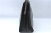 Authentic PRADA Leather Shoulder Tote Bag Black J1005