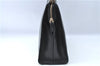 Authentic PRADA Leather Shoulder Tote Bag Black J1005