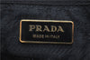 Authentic PRADA Leather Shoulder Tote Bag Black J1005