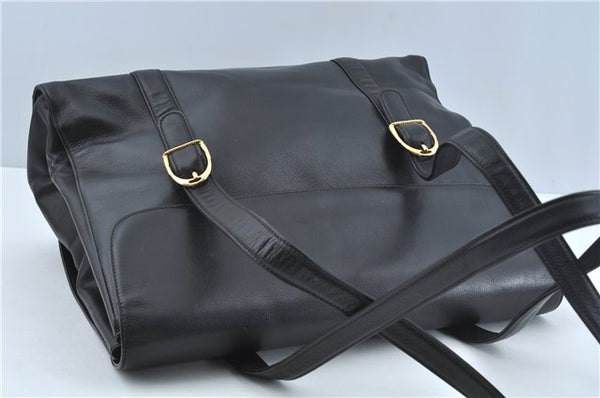 Authentic GUCCI Shoulder Tote Bag Leather Black Junk J1006