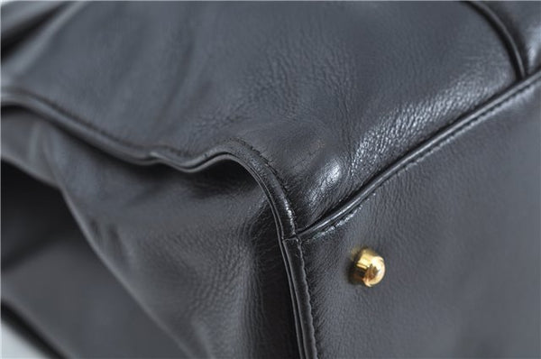 Authentic GUCCI Shoulder Tote Bag Leather Black Junk J1006