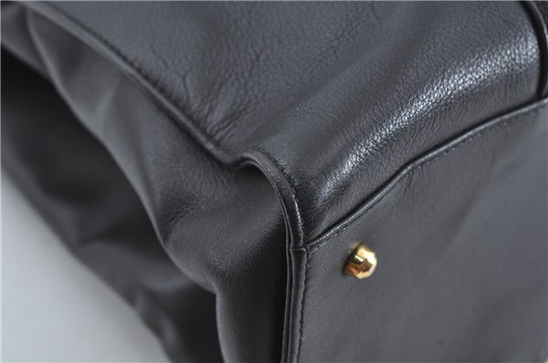 Authentic GUCCI Shoulder Tote Bag Leather Black Junk J1006