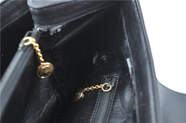 Authentic GUCCI Shoulder Tote Bag Leather Black Junk J1006