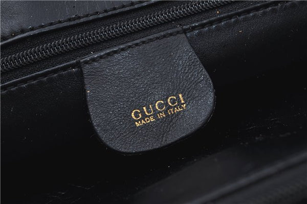 Authentic GUCCI Shoulder Tote Bag Leather Black Junk J1006
