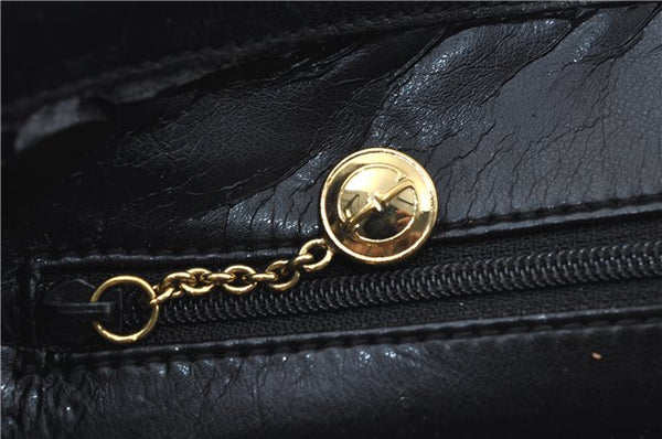 Authentic GUCCI Shoulder Tote Bag Leather Black Junk J1006