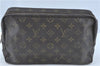 Auth Louis Vuitton Monogram Trousse Toilette 28 Clutch Hand Bag M47522 LV J1010