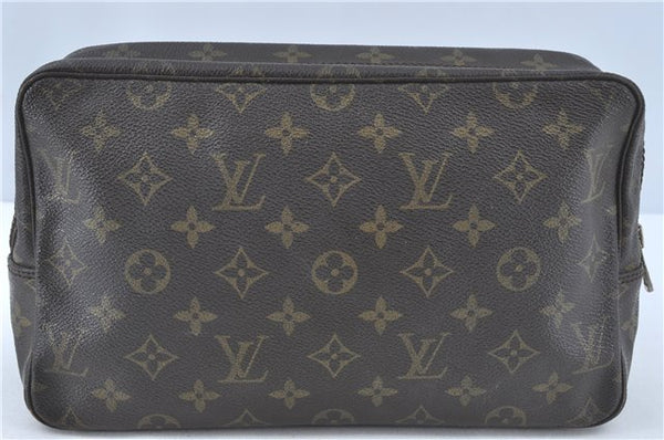 Auth Louis Vuitton Monogram Trousse Toilette 28 Clutch Hand Bag M47522 LV J1010