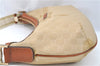 Auth GUCCI Shoulder Cross Body Bag Purse GG Nylon Leather 181092 Beige  J1012