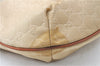 Auth GUCCI Shoulder Cross Body Bag Purse GG Nylon Leather 181092 Beige  J1012