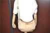 Auth GUCCI Shoulder Cross Body Bag Purse GG Nylon Leather 181092 Beige  J1012