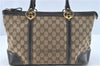 Auth GUCCI Lovely Heart Shoulder Tote Bag GG Canvas Leather 257069 Brown J1013