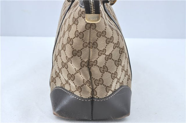 Auth GUCCI Lovely Heart Shoulder Tote Bag GG Canvas Leather 257069 Brown J1013