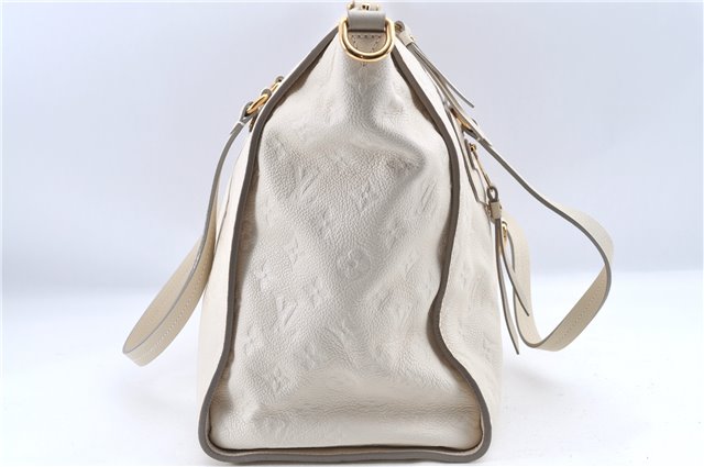 Authentic Louis Vuitton Monogram Empreinte Lumineuse PM Tote Bag White Box J1014