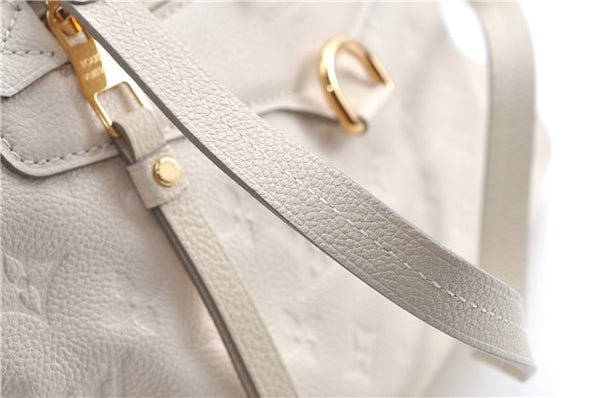 Authentic Louis Vuitton Monogram Empreinte Lumineuse PM Tote Bag White Box J1014