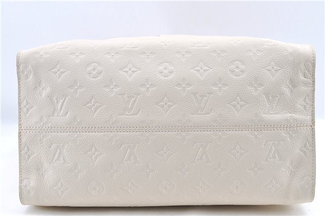 Authentic Louis Vuitton Monogram Empreinte Lumineuse PM Tote Bag White Box J1014
