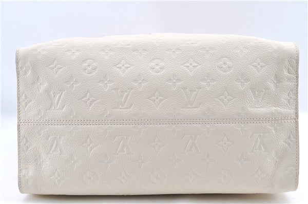 Authentic Louis Vuitton Monogram Empreinte Lumineuse PM Tote Bag White Box J1014