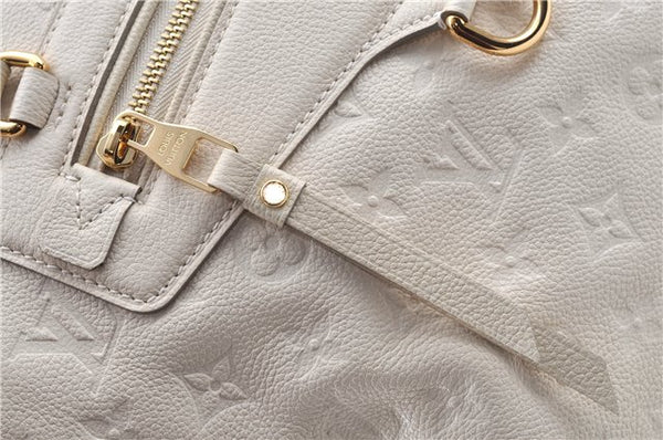 Authentic Louis Vuitton Monogram Empreinte Lumineuse PM Tote Bag White Box J1014