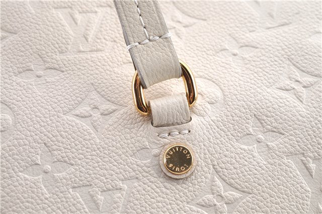 Authentic Louis Vuitton Monogram Empreinte Lumineuse PM Tote Bag White Box J1014