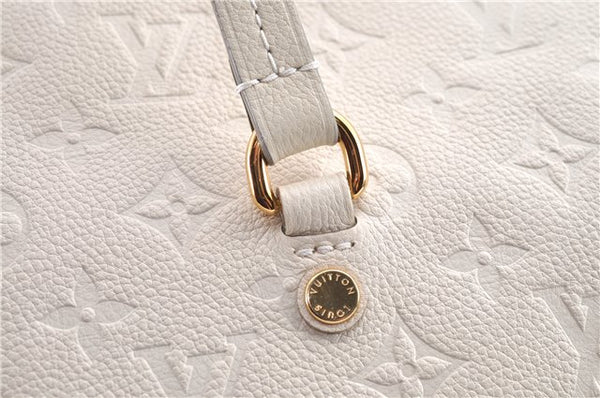Authentic Louis Vuitton Monogram Empreinte Lumineuse PM Tote Bag White Box J1014