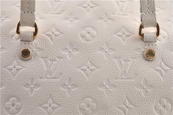 Authentic Louis Vuitton Monogram Empreinte Lumineuse PM Tote Bag White Box J1014
