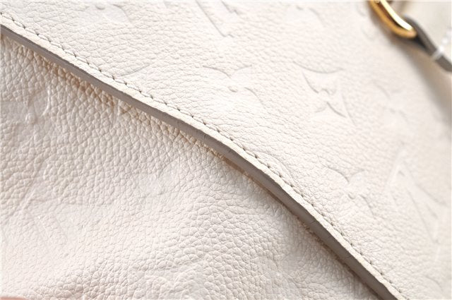 Authentic Louis Vuitton Monogram Empreinte Lumineuse PM Tote Bag White Box J1014