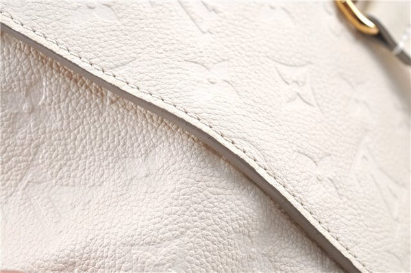 Authentic Louis Vuitton Monogram Empreinte Lumineuse PM Tote Bag White Box J1014