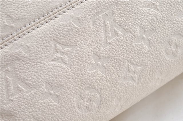 Authentic Louis Vuitton Monogram Empreinte Lumineuse PM Tote Bag White Box J1014