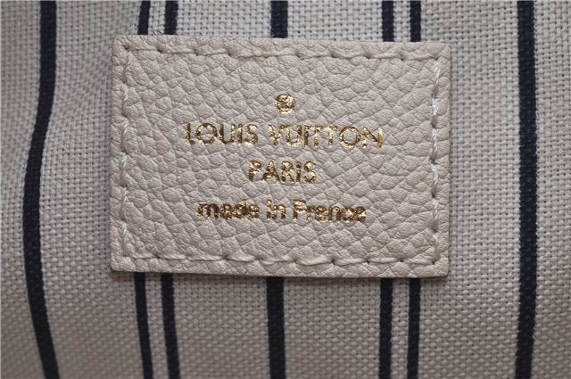 Authentic Louis Vuitton Monogram Empreinte Lumineuse PM Tote Bag White Box J1014