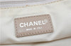 Authentic CHANEL New Travel Line Shoulder Tote Bag Nylon Leather Beige J1015