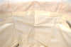 Authentic CHANEL New Travel Line Shoulder Tote Bag Nylon Leather Beige J1015