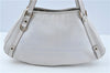Authentic GUCCI Abbey Shoulder Tote Bag Leather 130736 White J1021