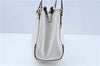 Authentic GUCCI Abbey Shoulder Tote Bag Leather 130736 White J1021